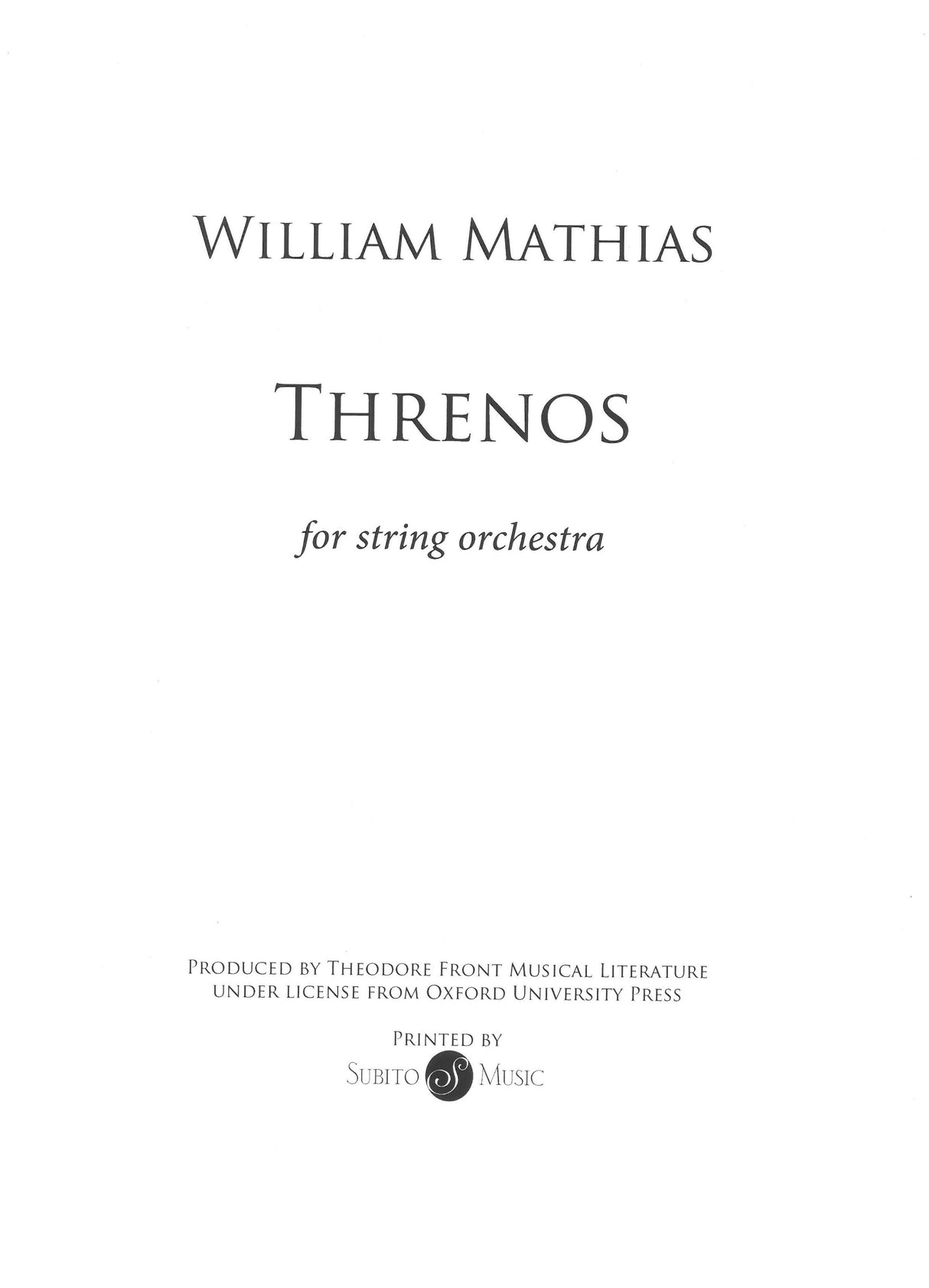 Mathias: Threnos