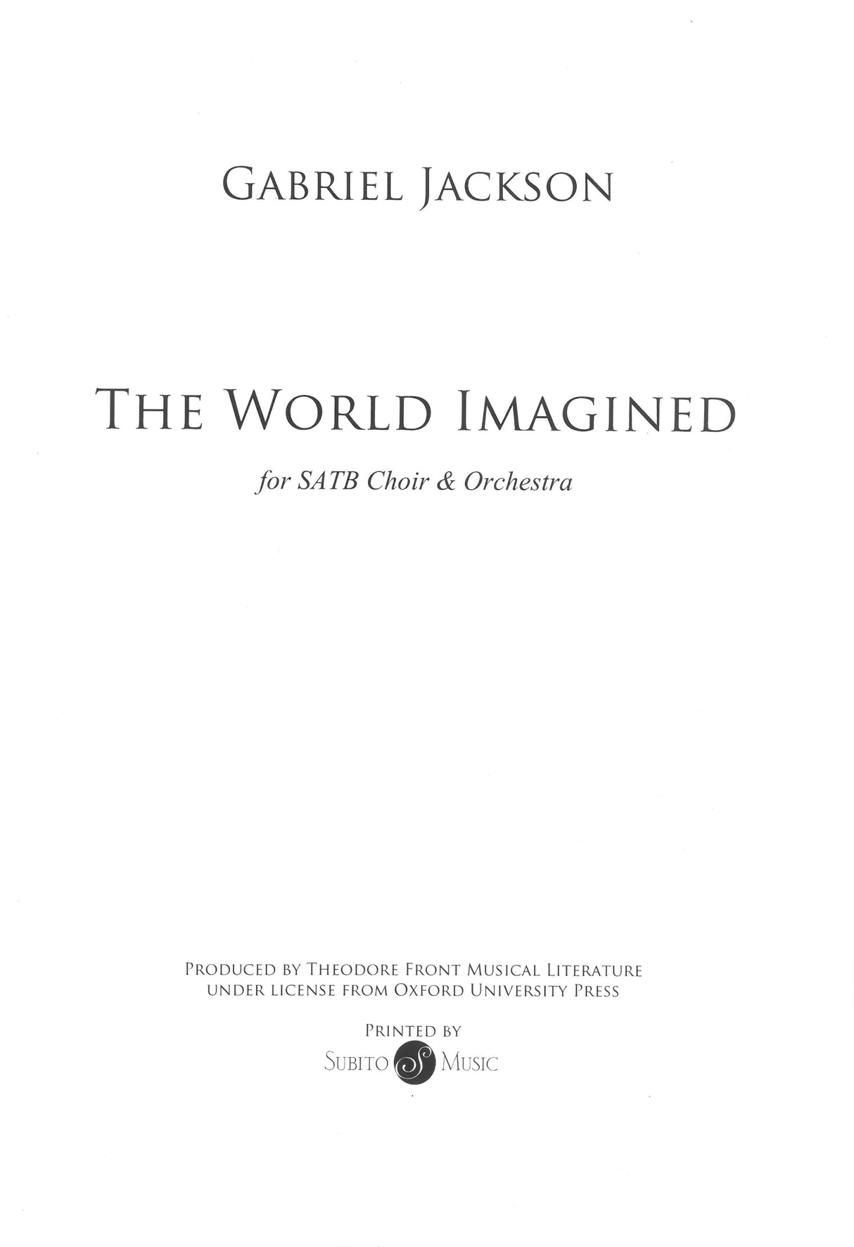 G. Jackson: The World Imagined