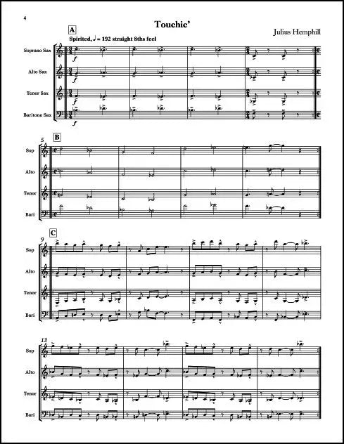 Hemphill: Saxophone Quartets - Book 1