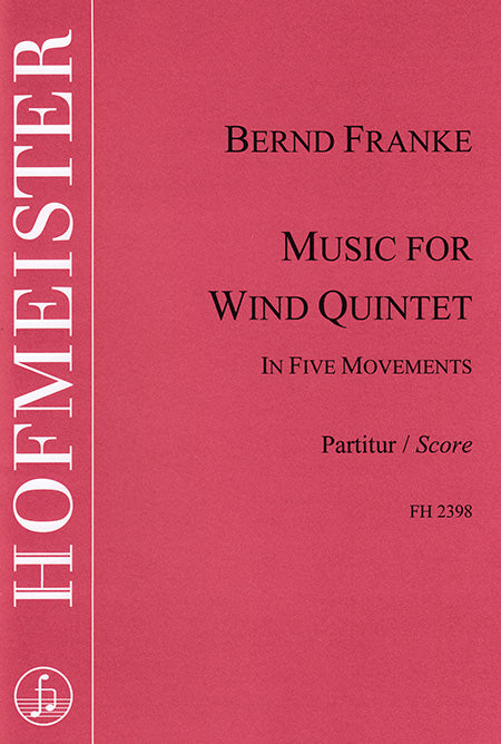 B. Franke: Music for wind quintet