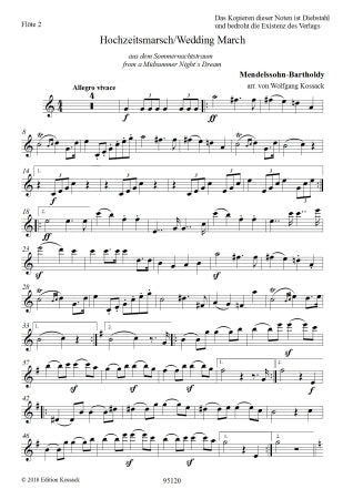 Mendelssohn: Wedding March from A Midsummer Night's Dream (arr. for flute quartet)