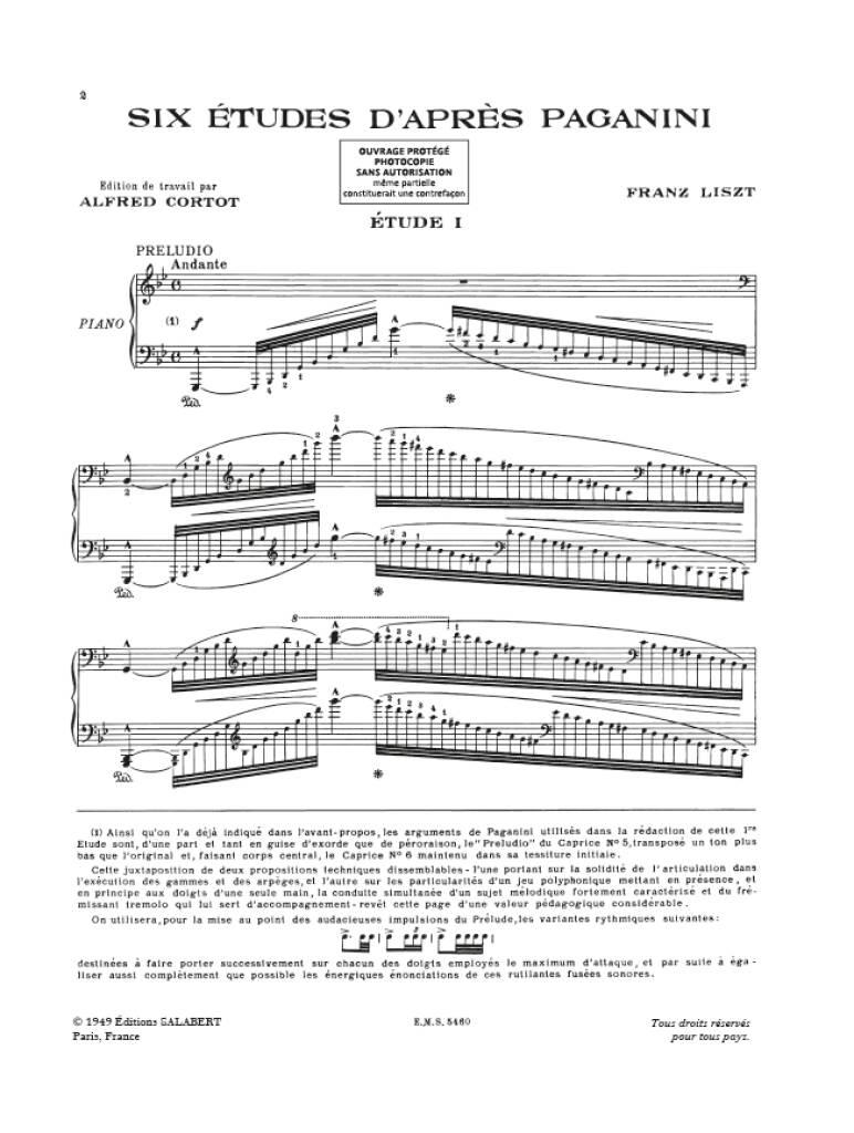 Liszt: 6 Études d'après Paganini