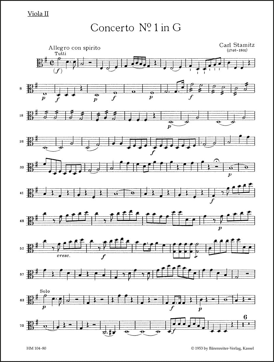 Stamitz: Cello Concerto No. 1 in G Major