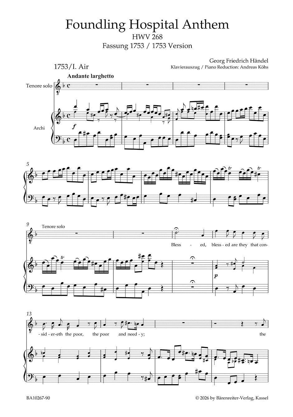 Handel: Foundling Hospital Anthem, HWV 268