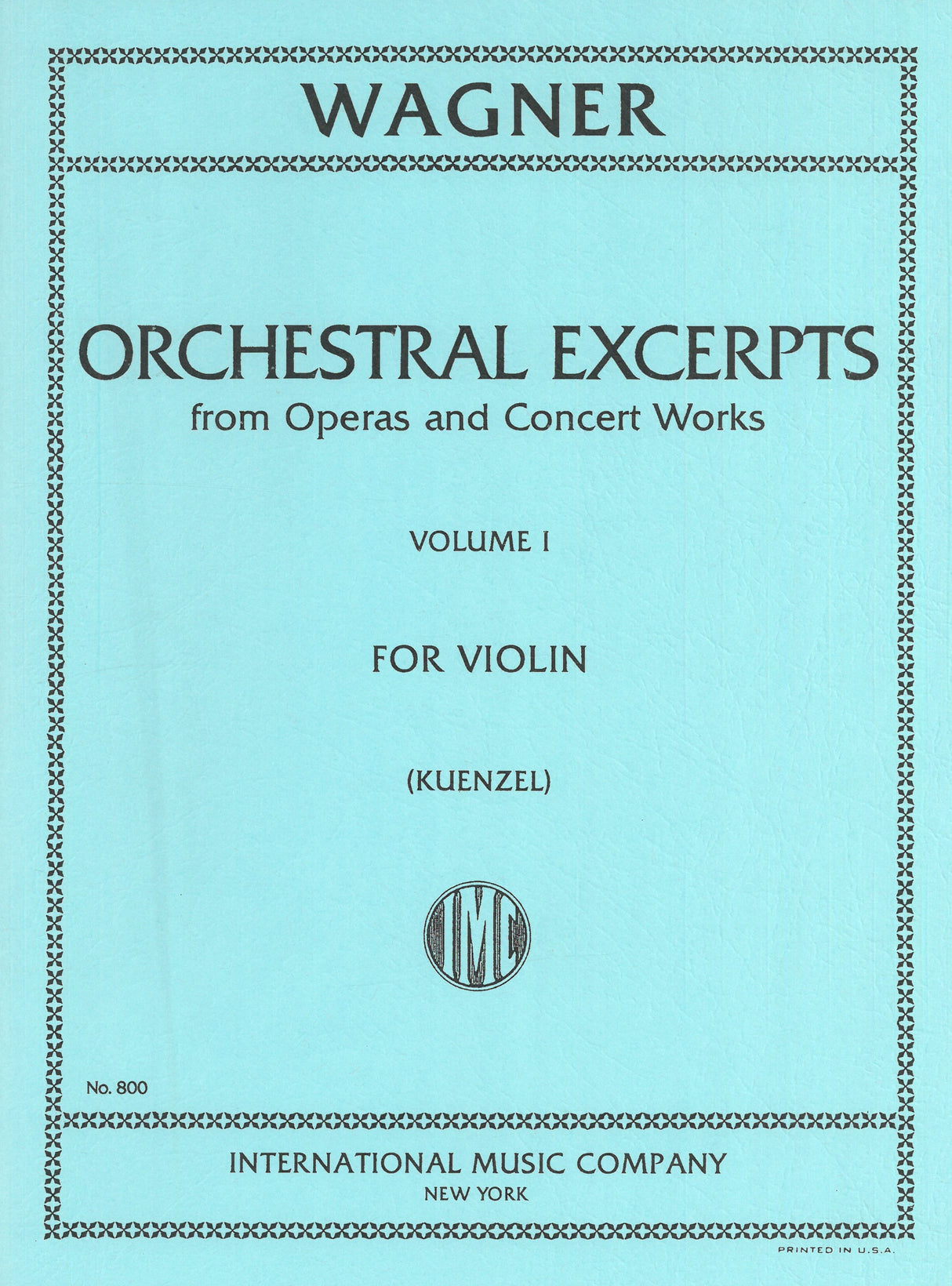Wagner: Orchestral Excerpts for Violin - Volume 1
