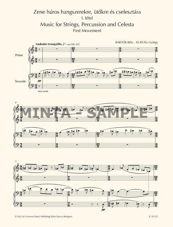 Bartók-Kurtág: Music for Strings, Percussion and Celesta - First Movement (arr. for 2 pianos)