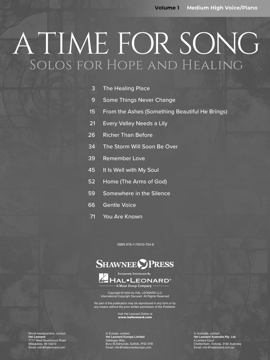 A Time for Song - Volume 1