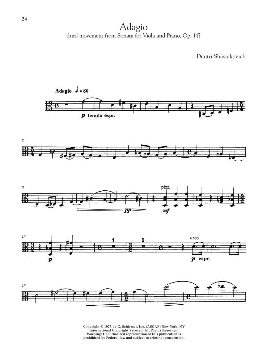 The G. Schirmer Viola Anthology