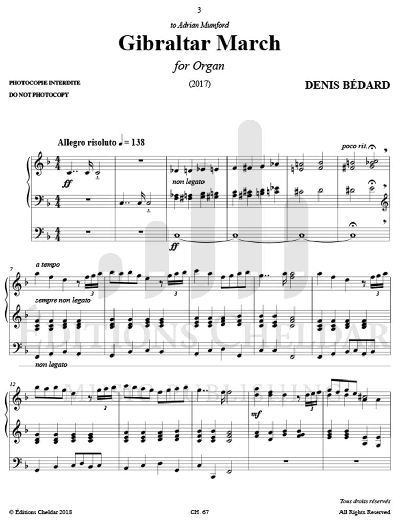 Bédard: Gibraltar March