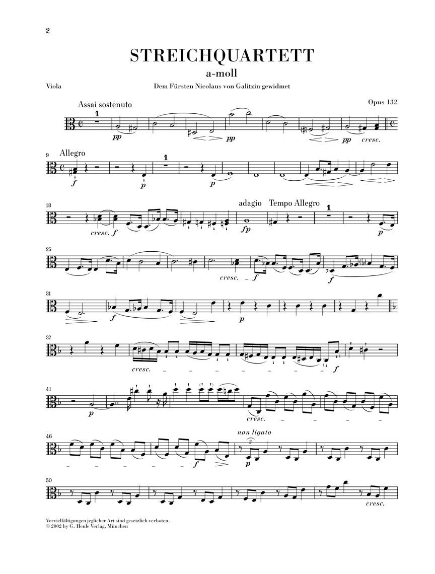 Beethoven: String Quartet in A Minor, Op. 132