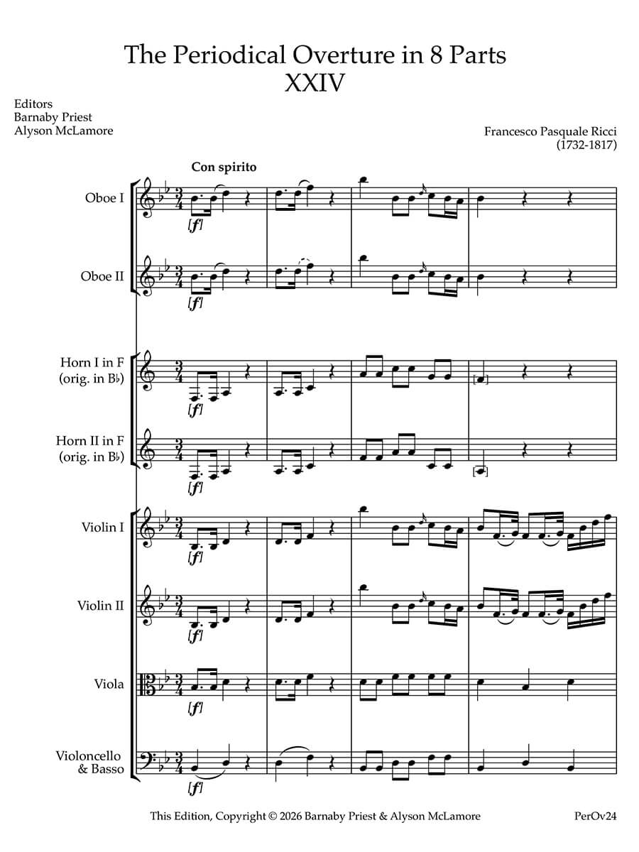 Ricci: The Periodical Overture in 8 parts No. 24