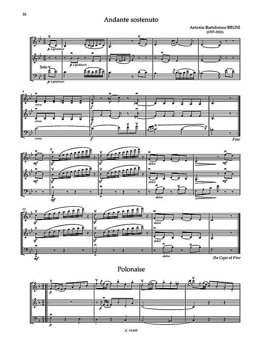 Trios for 2 Violins and Cello