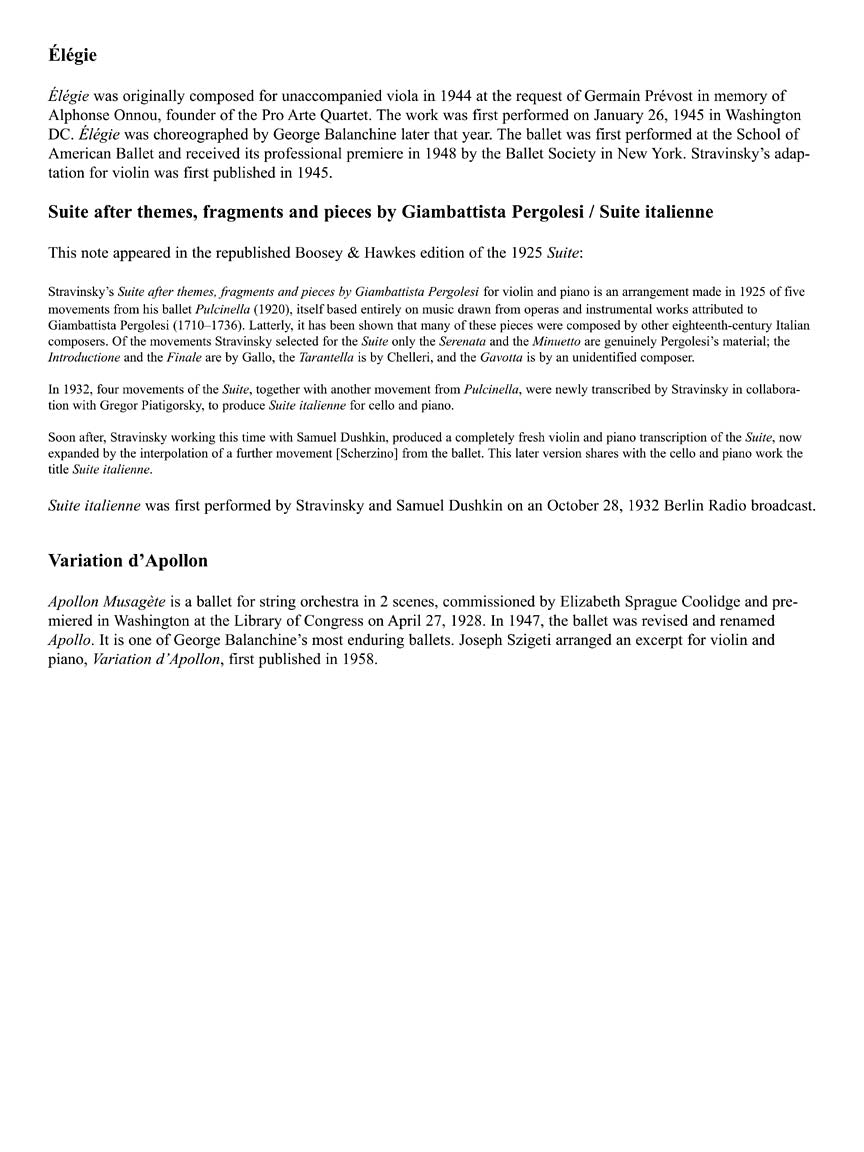 Stravinsky: The Violin Collection