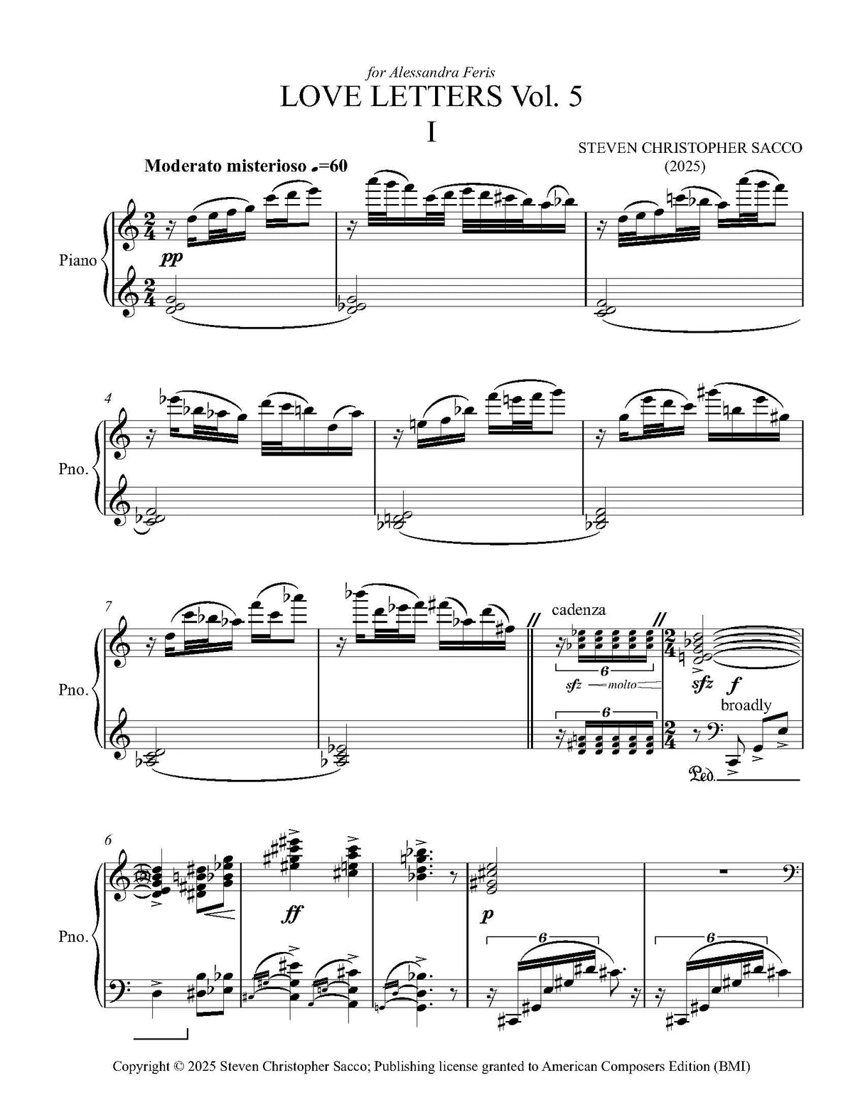 Sacco: Love Letters Volume 5