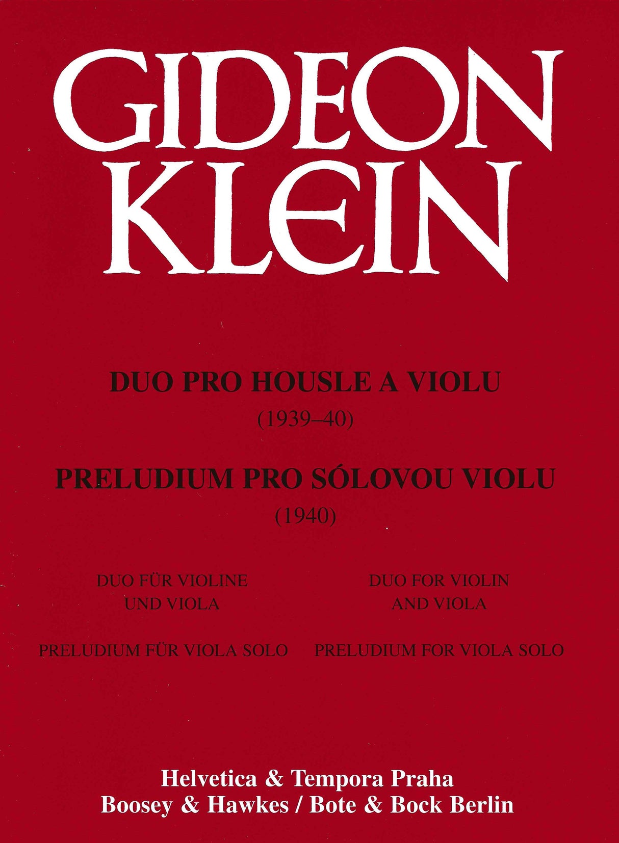 Klein: Duo for Violin and Viola & Preludium