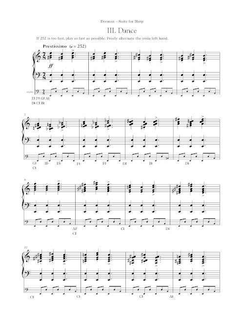 Dorman: Suite for Harp