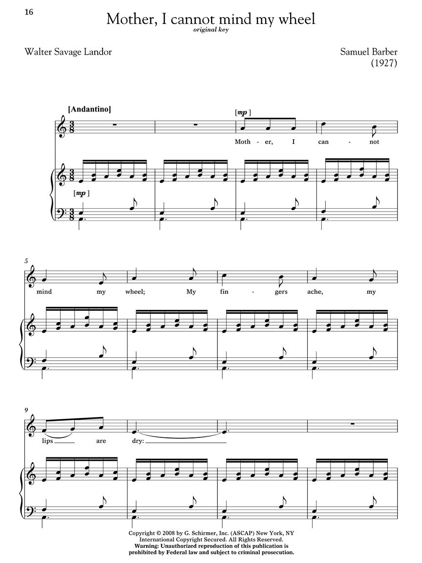 Barber: 10 Selected Songs