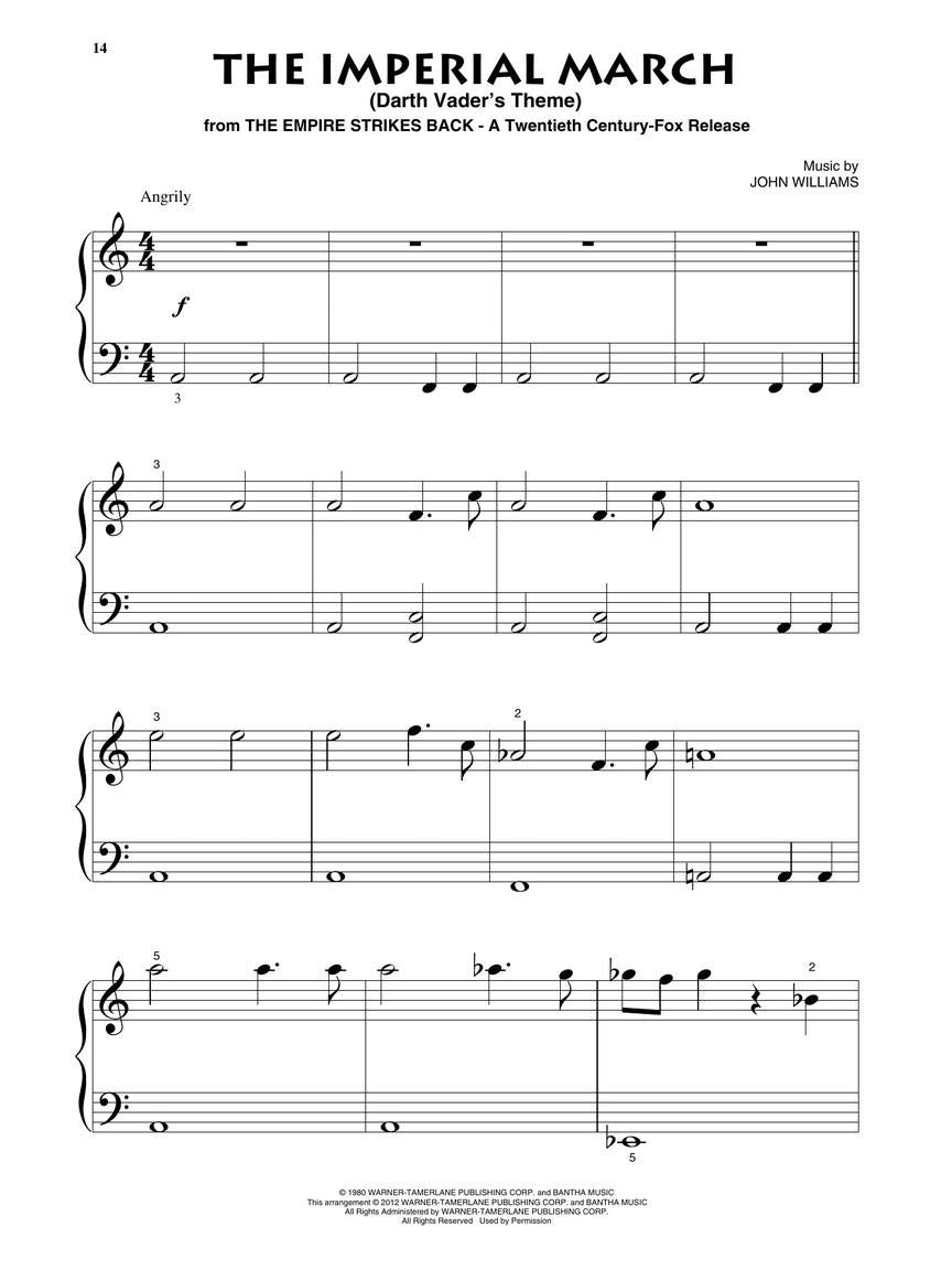 Williams: Star Wars Themes (arr. for easy piano)