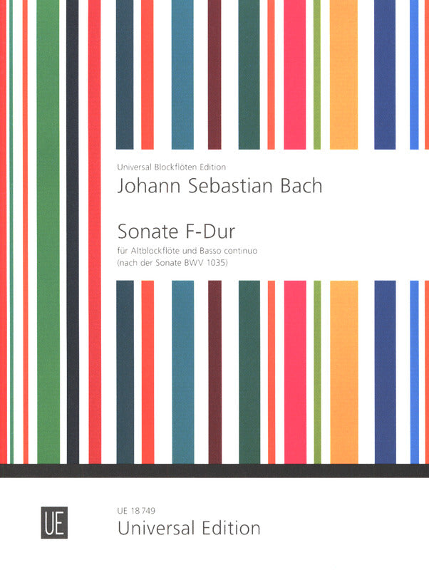 Bach: Sonata, BWV 1035 (arr. for treble recorder)