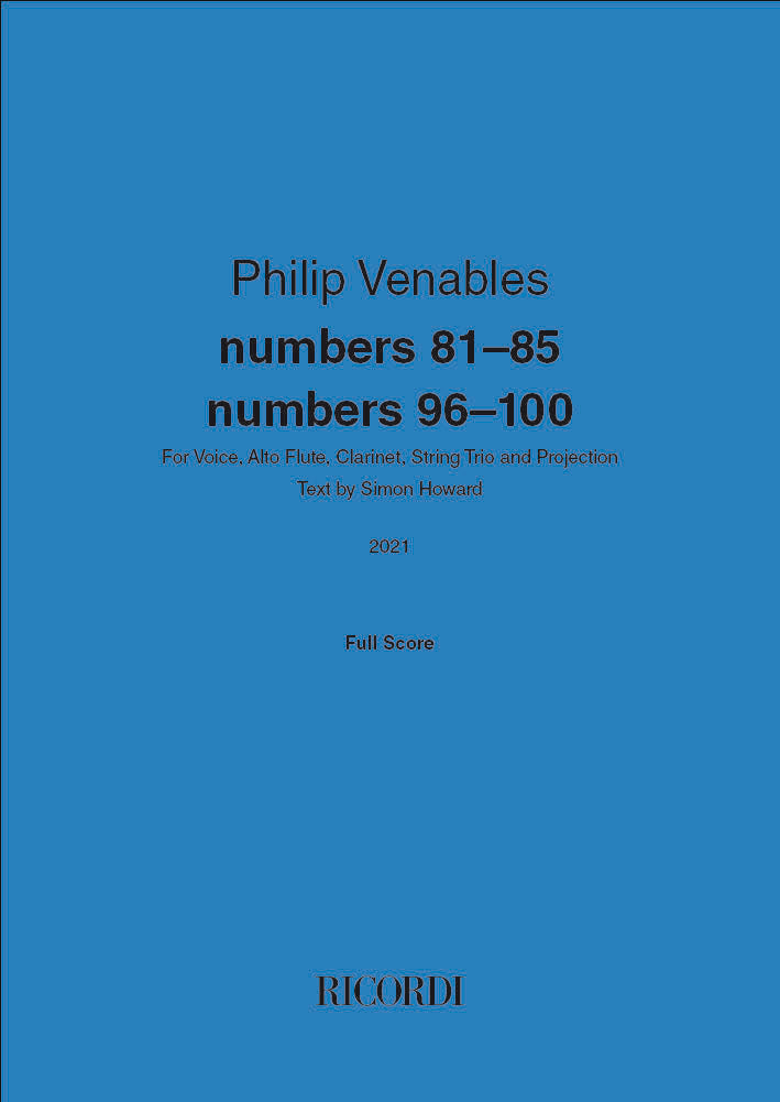 Venables: numbers 81-85; numbers 96-100