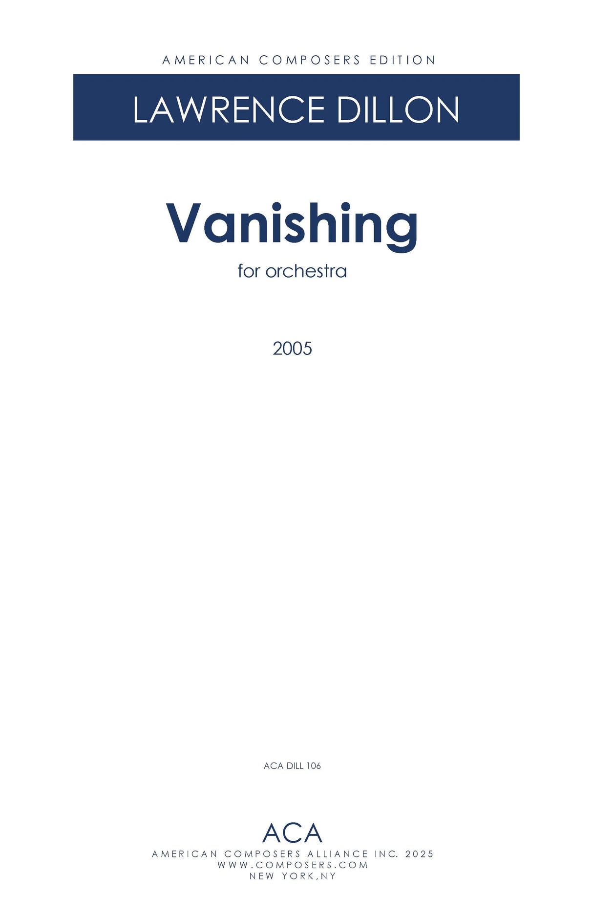 Dillon: Vanishing