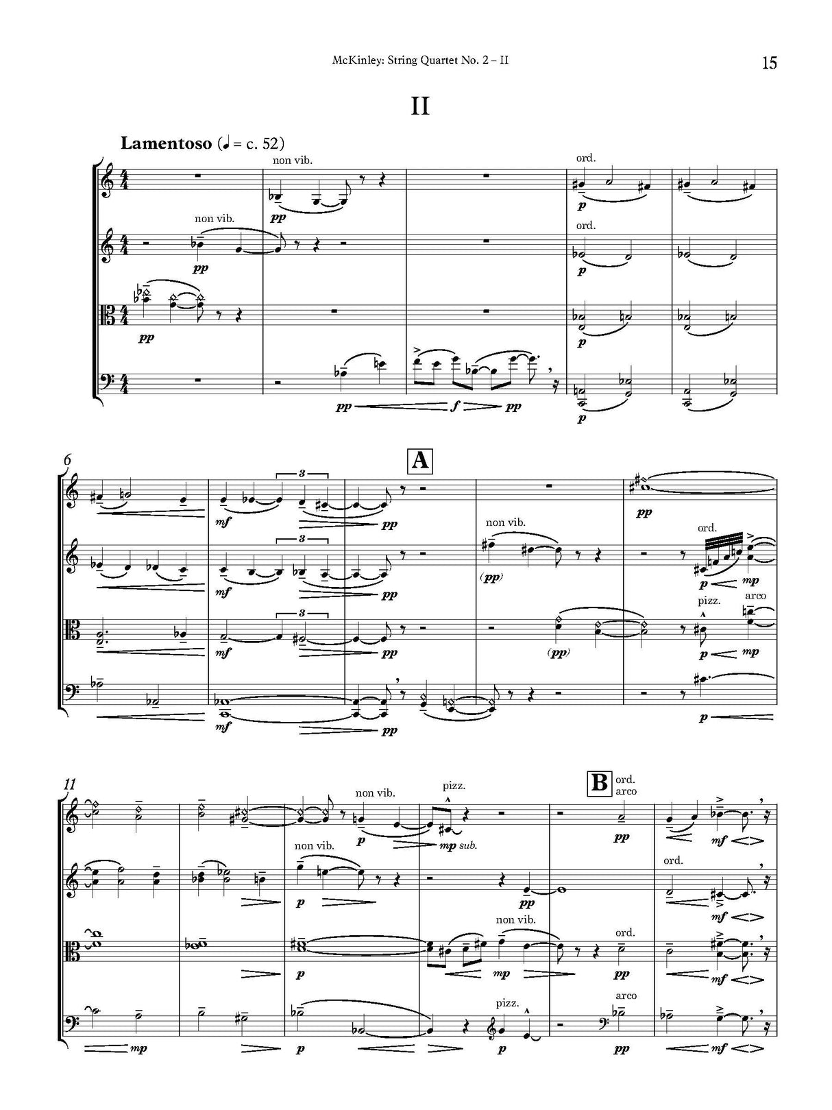 E.M. McKinley: String Quartet No. 2