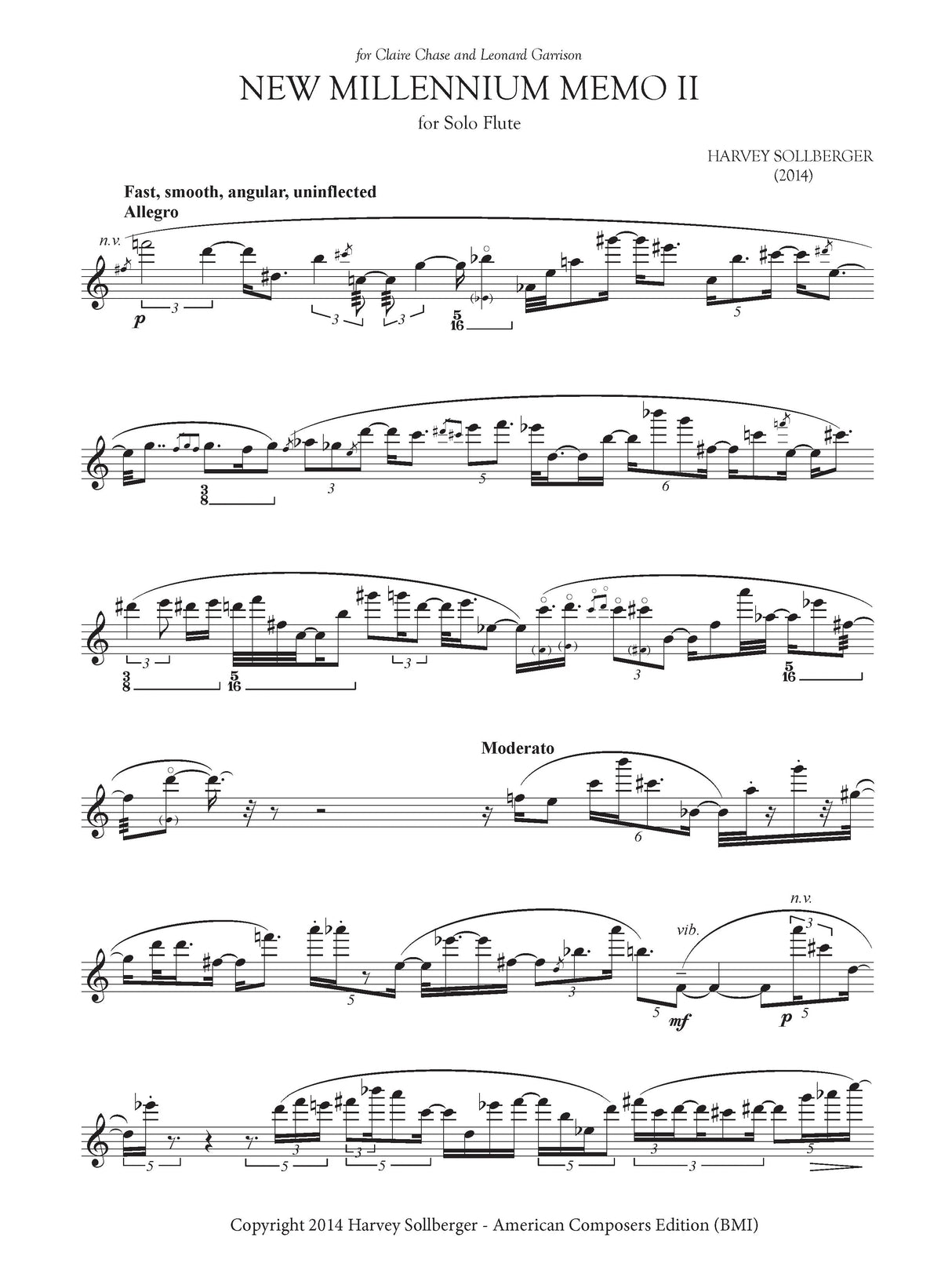 Sollberger: New Millennium Memo II