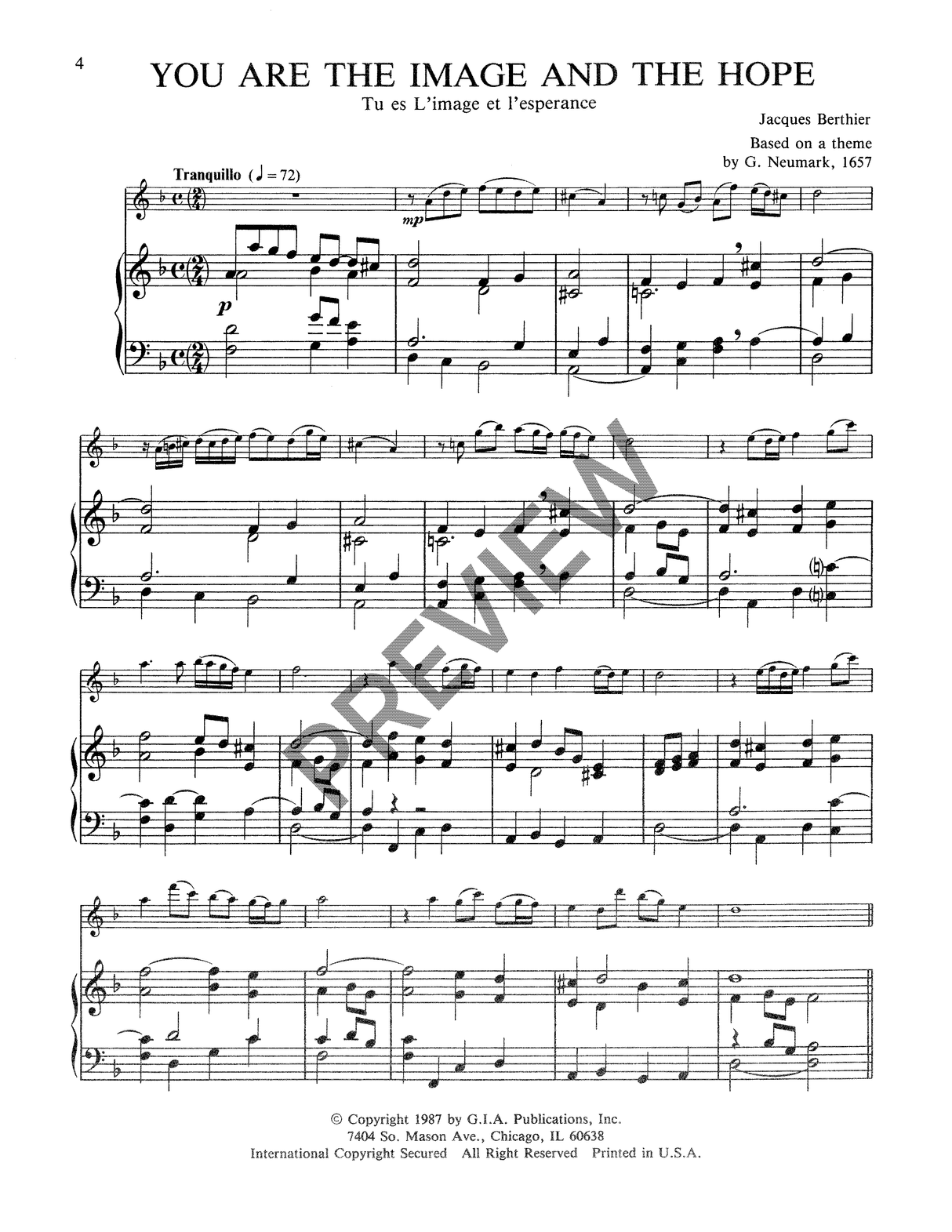 Berthier: Liturgical Meditations - 14 Pieces for Flute and Organ