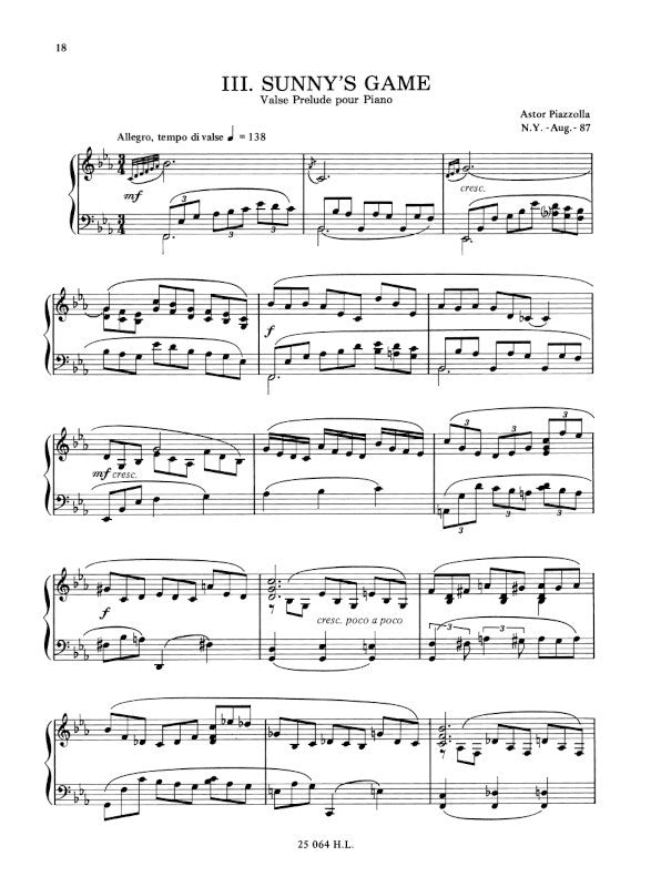 Piazzolla: 3 Preludes