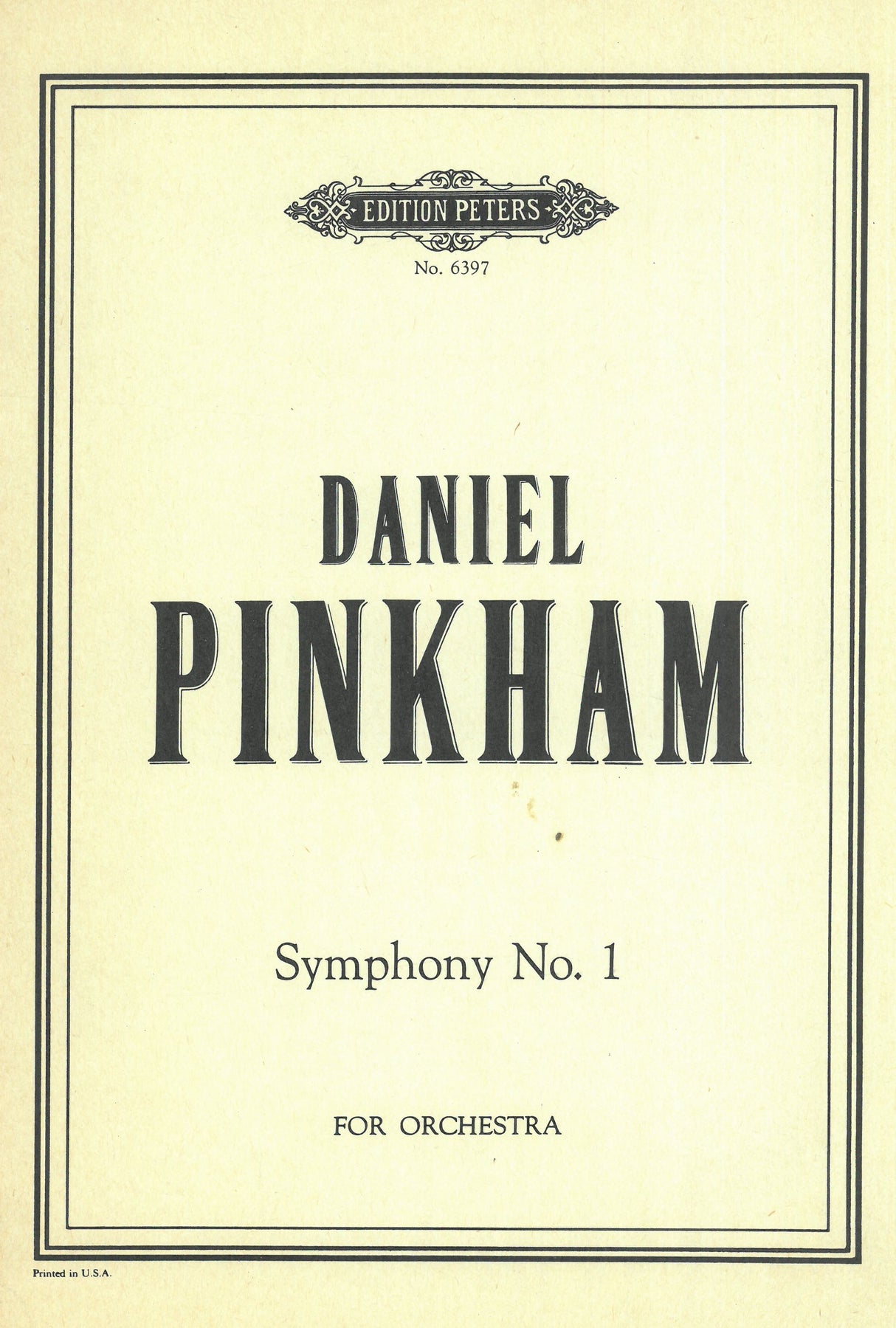 Pinkham: Symphony No. 1