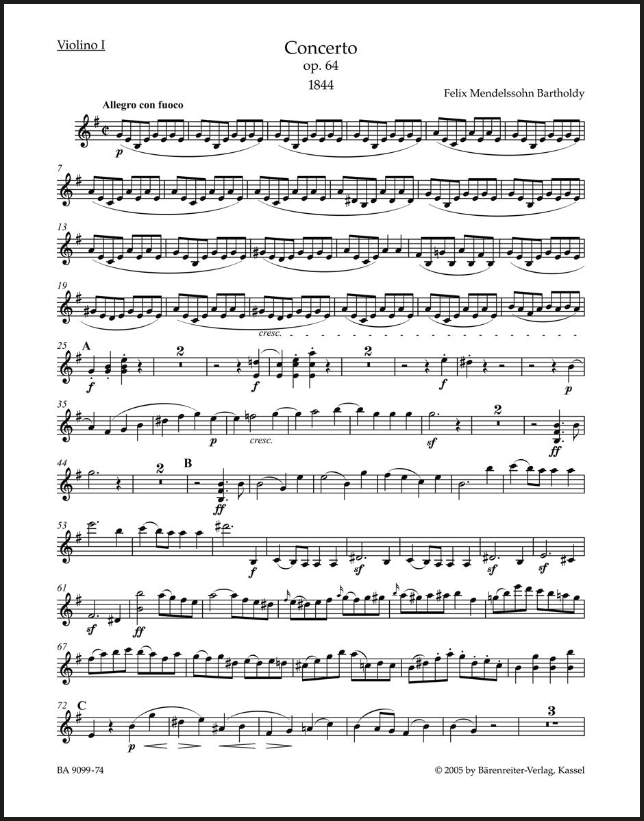 Mendelssohn: Violin Concerto in E Minor, Op. 64