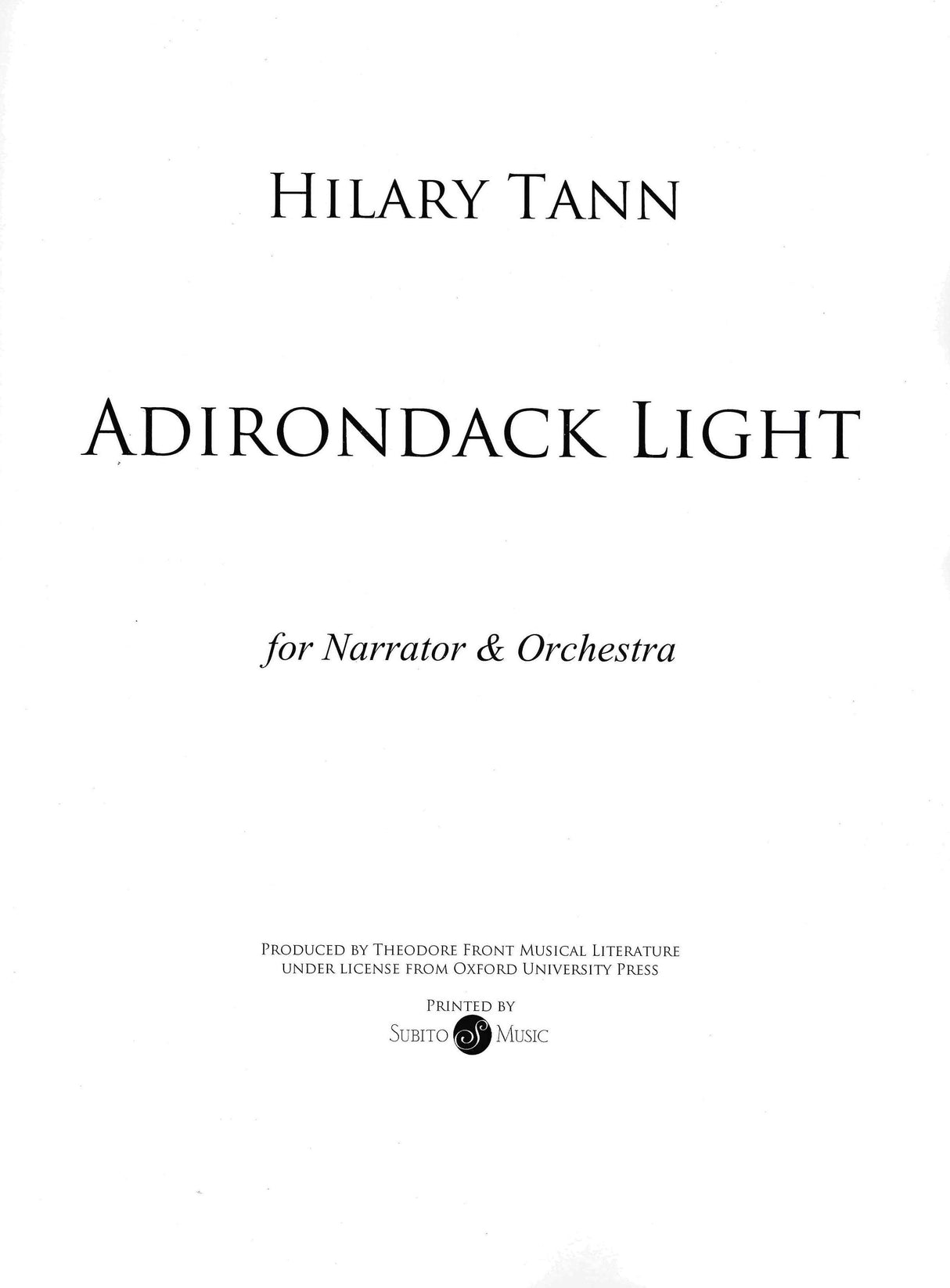 Tann: Adirondack Light