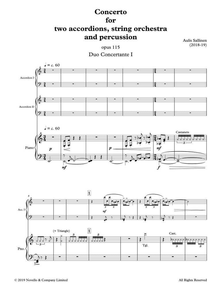 Sallinen: Concerto for Two Accordions