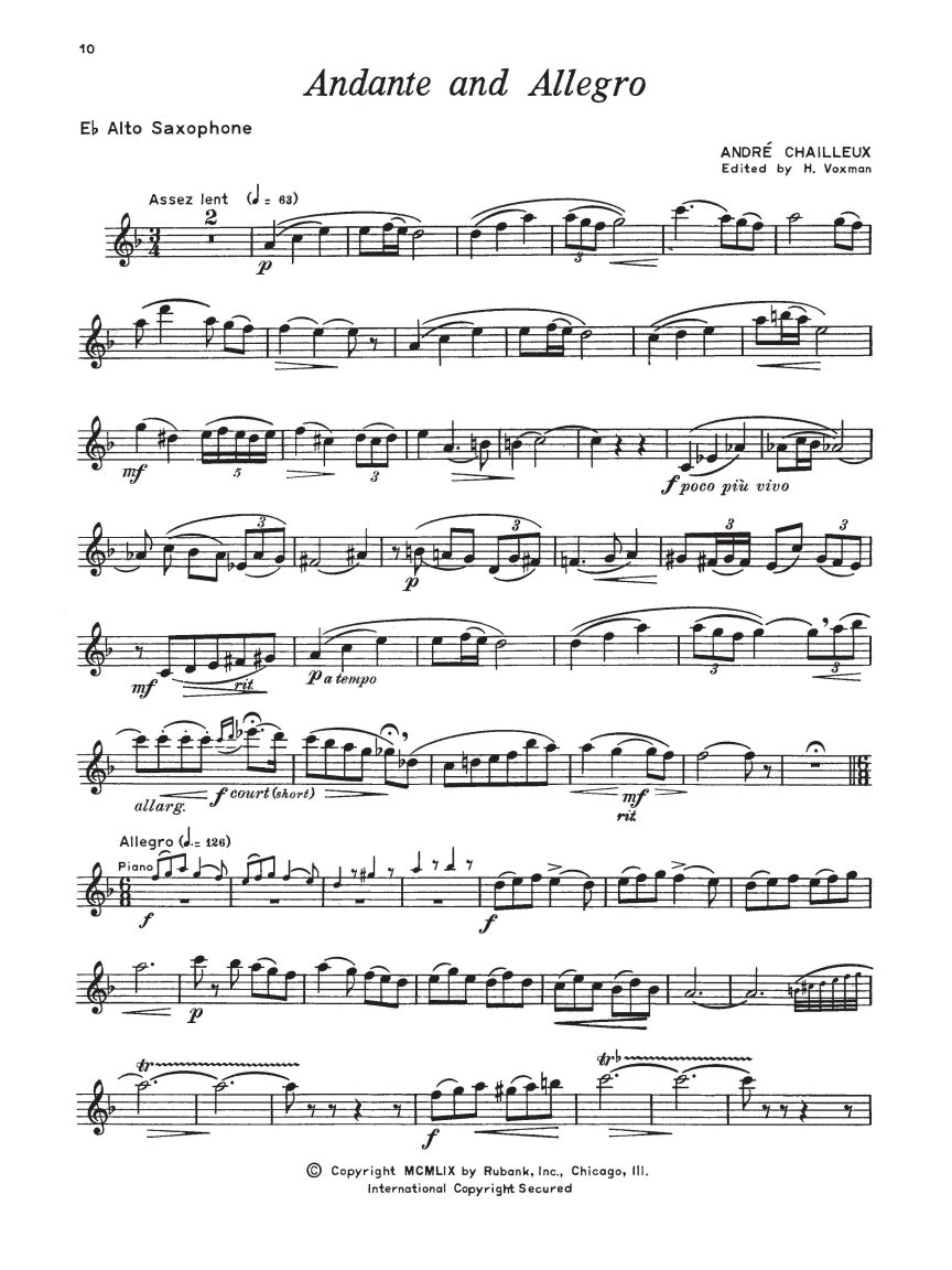 Concert and Contest Collection - Alto Saxophone