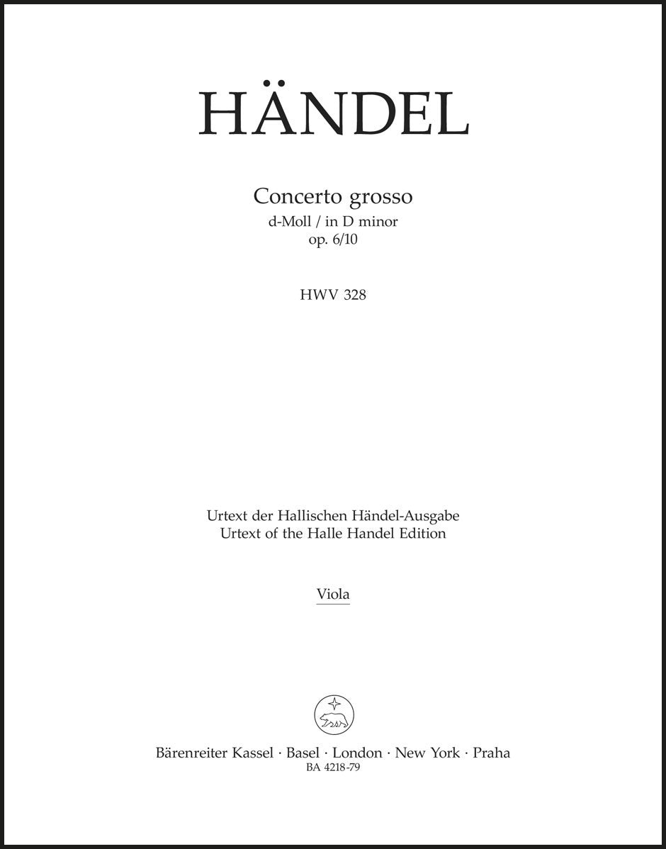 Handel: Concerto grosso in D Minor, HWV 328, Op. 6, No. 10