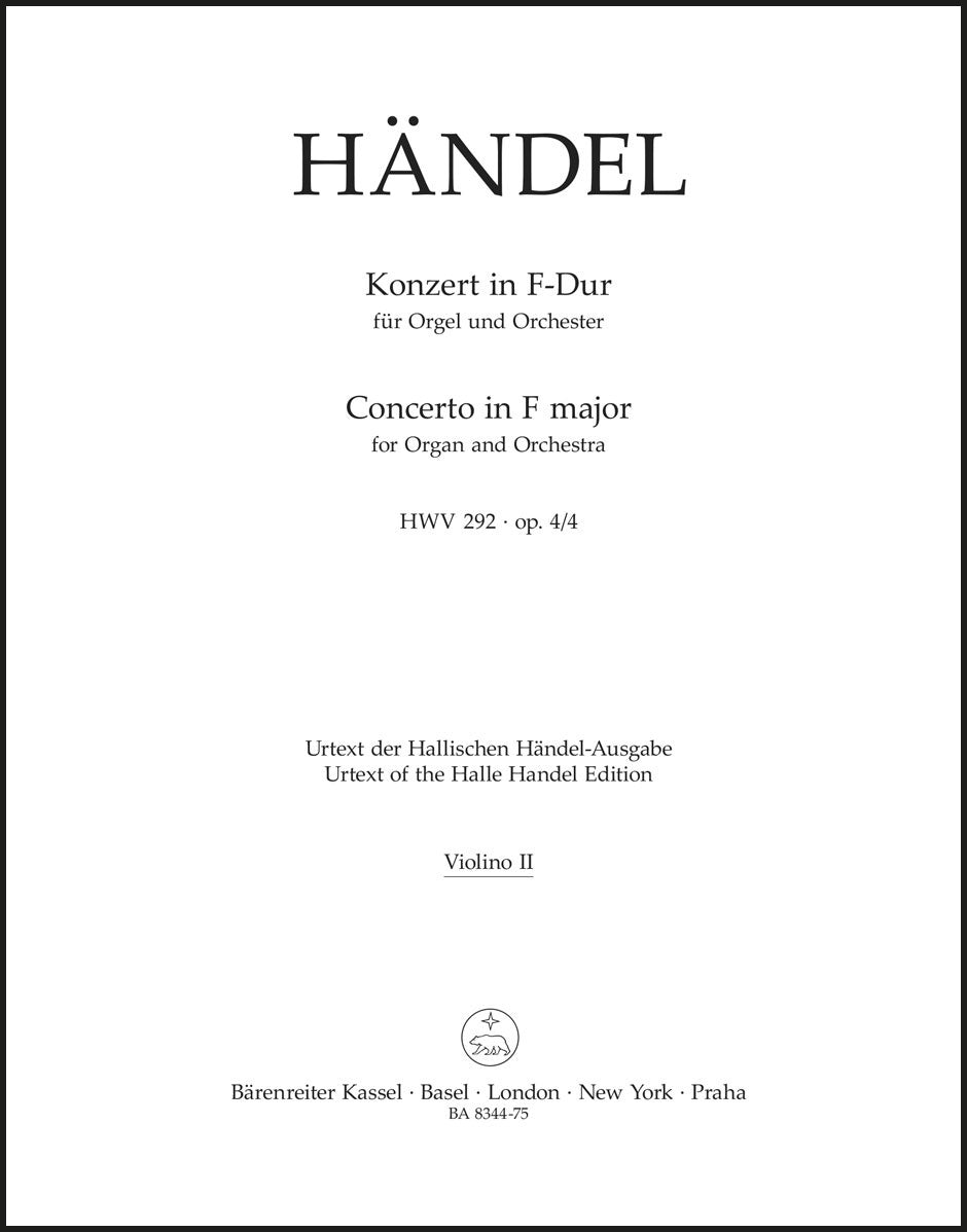 Handel: Organ Concerto in F Major, HWV 292, Op. 4, No. 4
