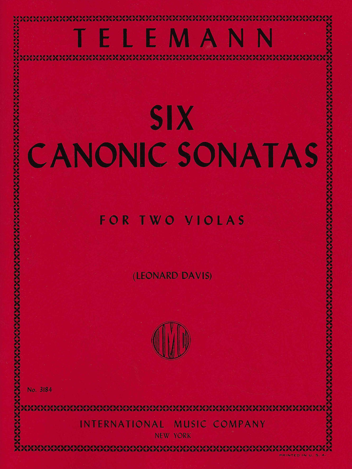 Telemann: 6 Canonic Sonatas (arr. for 2 violas)