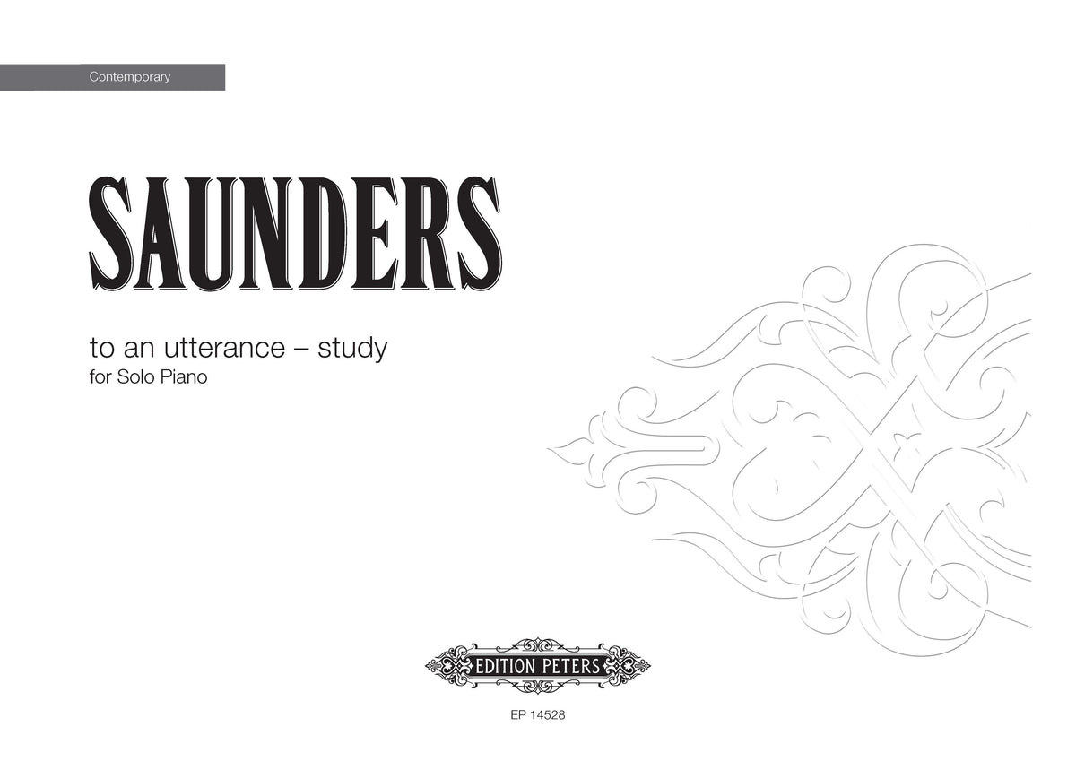 Saunders: to an utterance - study