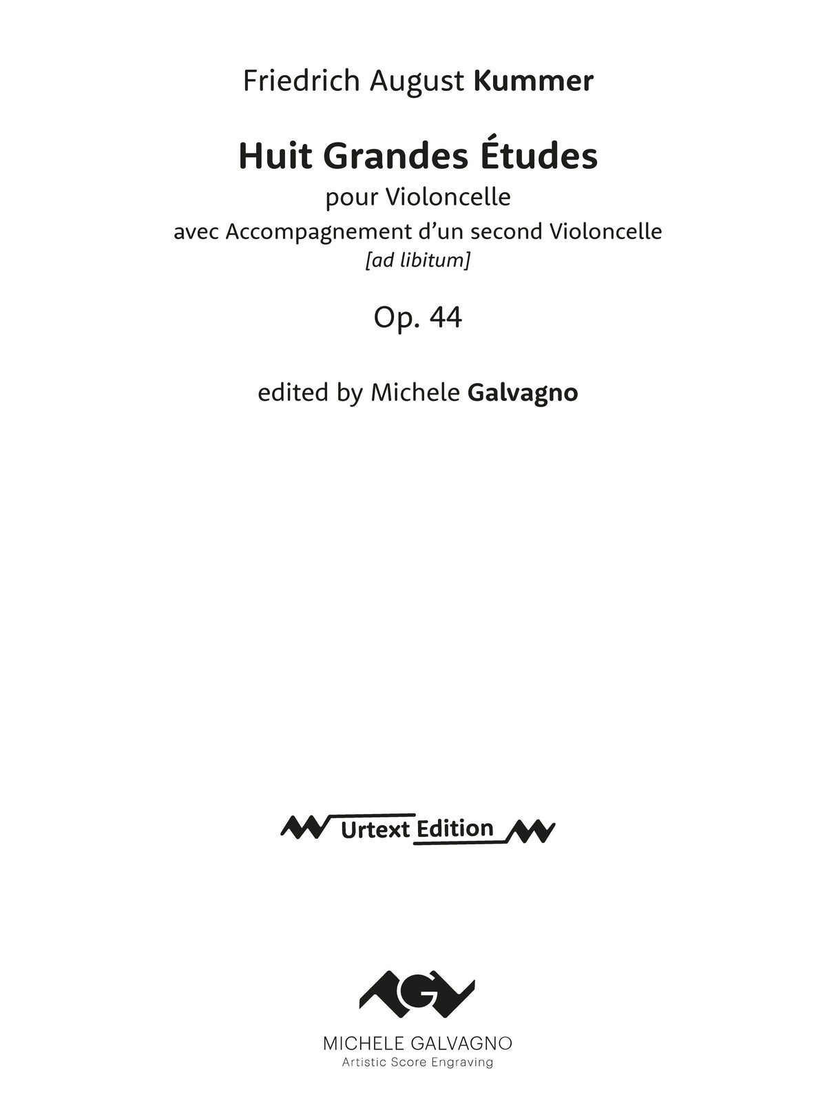 Kummer: Eight Grand Studies, Op. 44