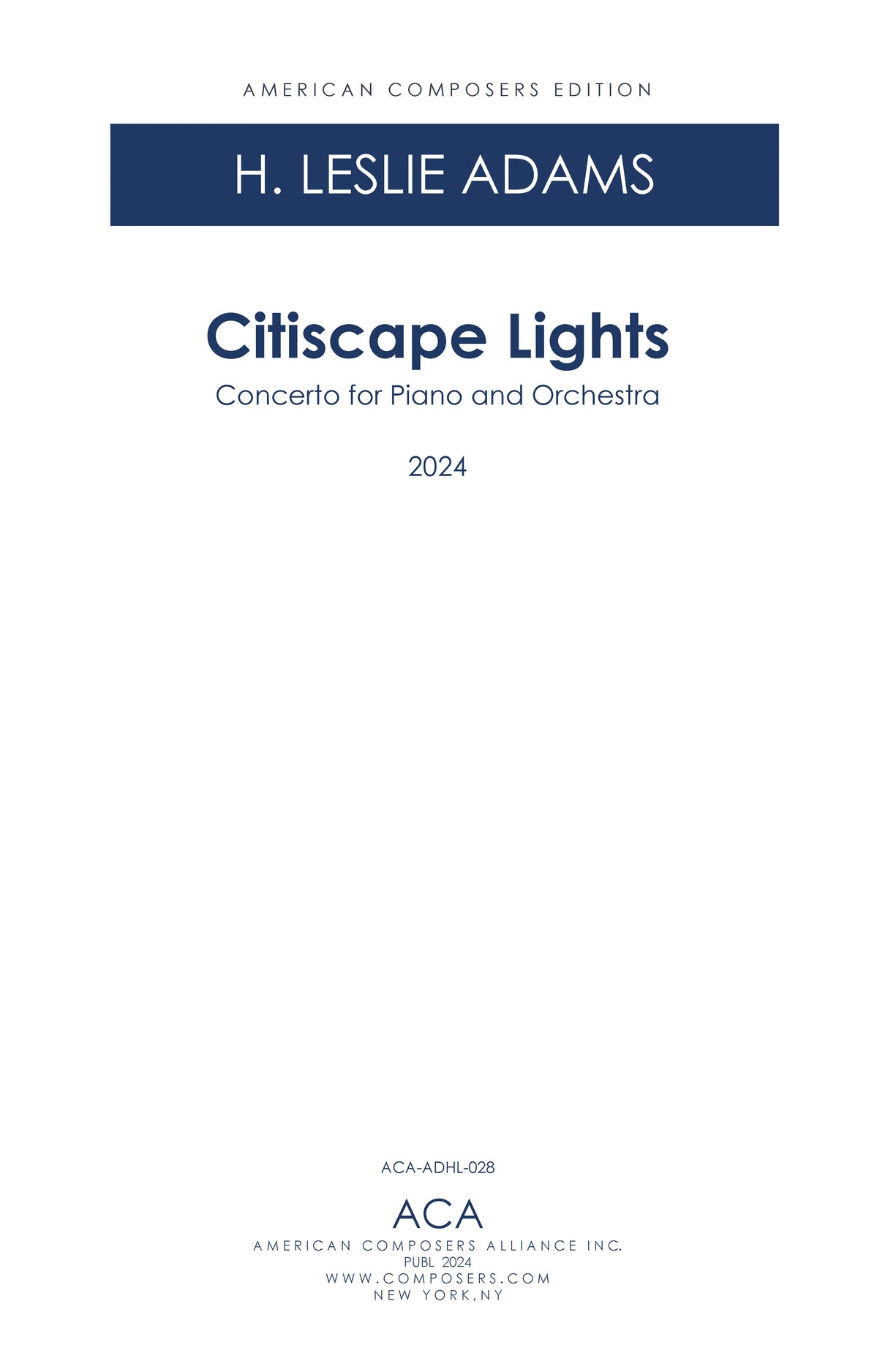 H.L. Adams: Citiscape Lights