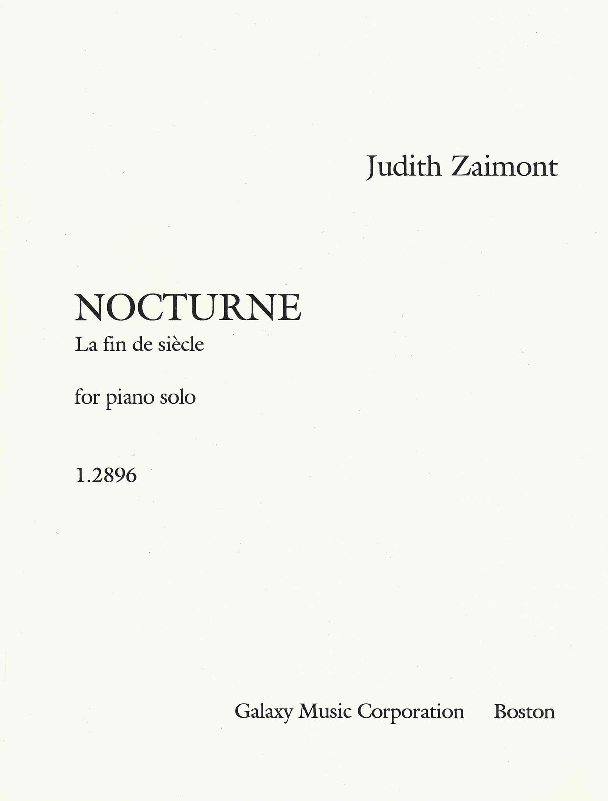 Zaimont: Nocturne