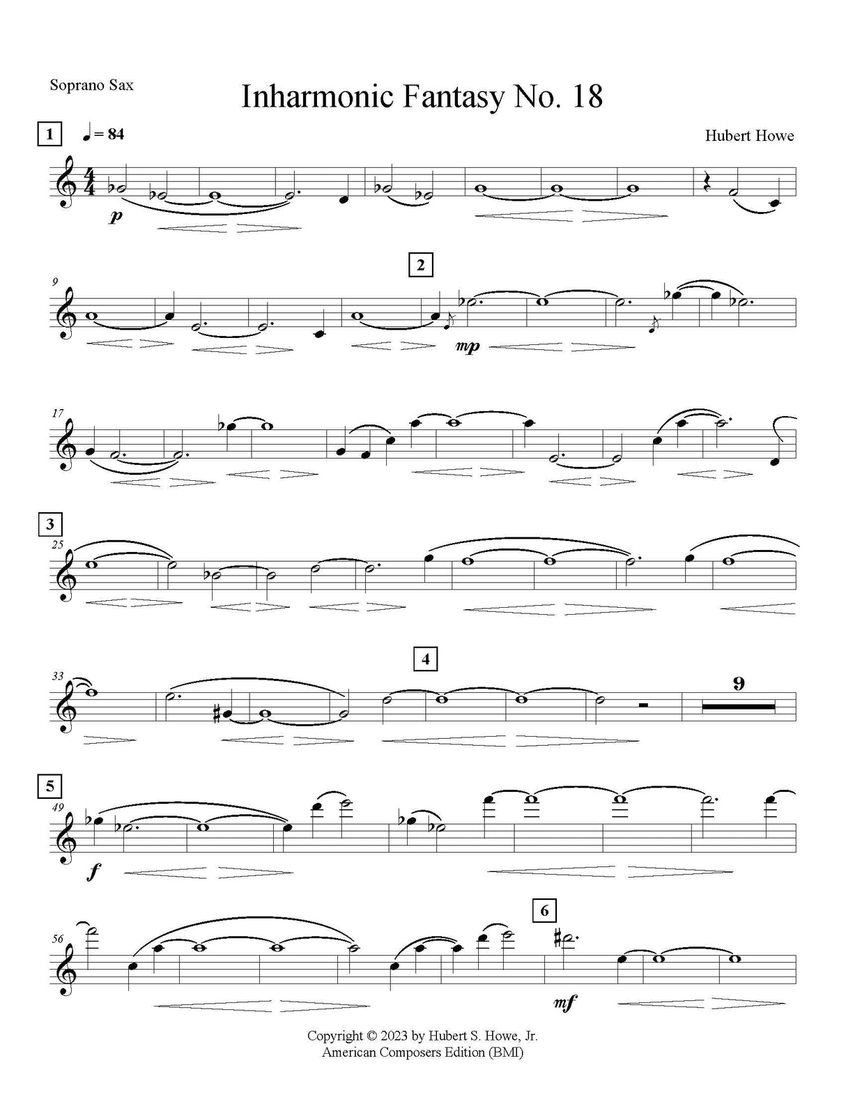 Howe: Inharmonic Fantasy No. 18