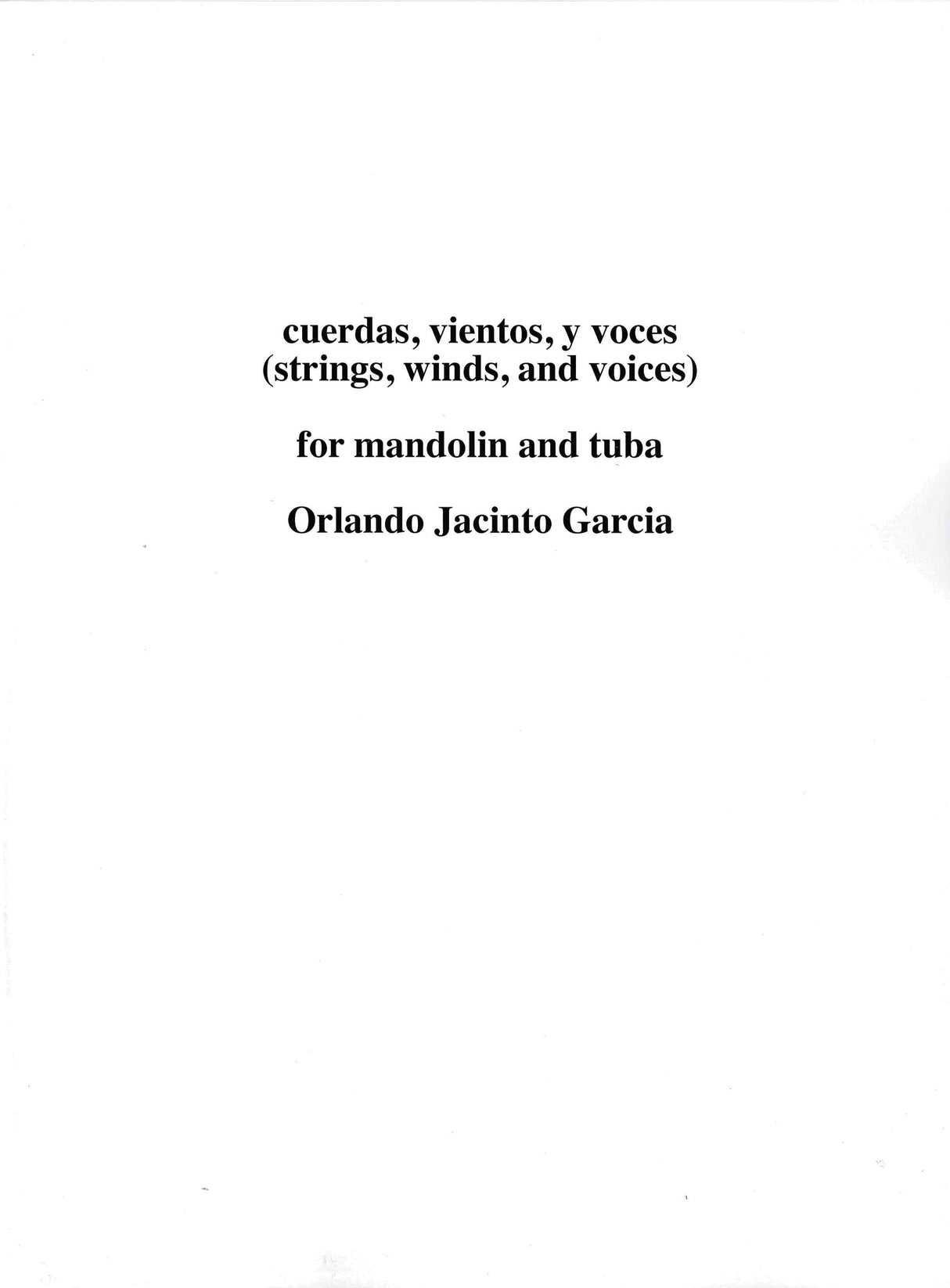 García: Cuerdas, Vientos, Y Voces