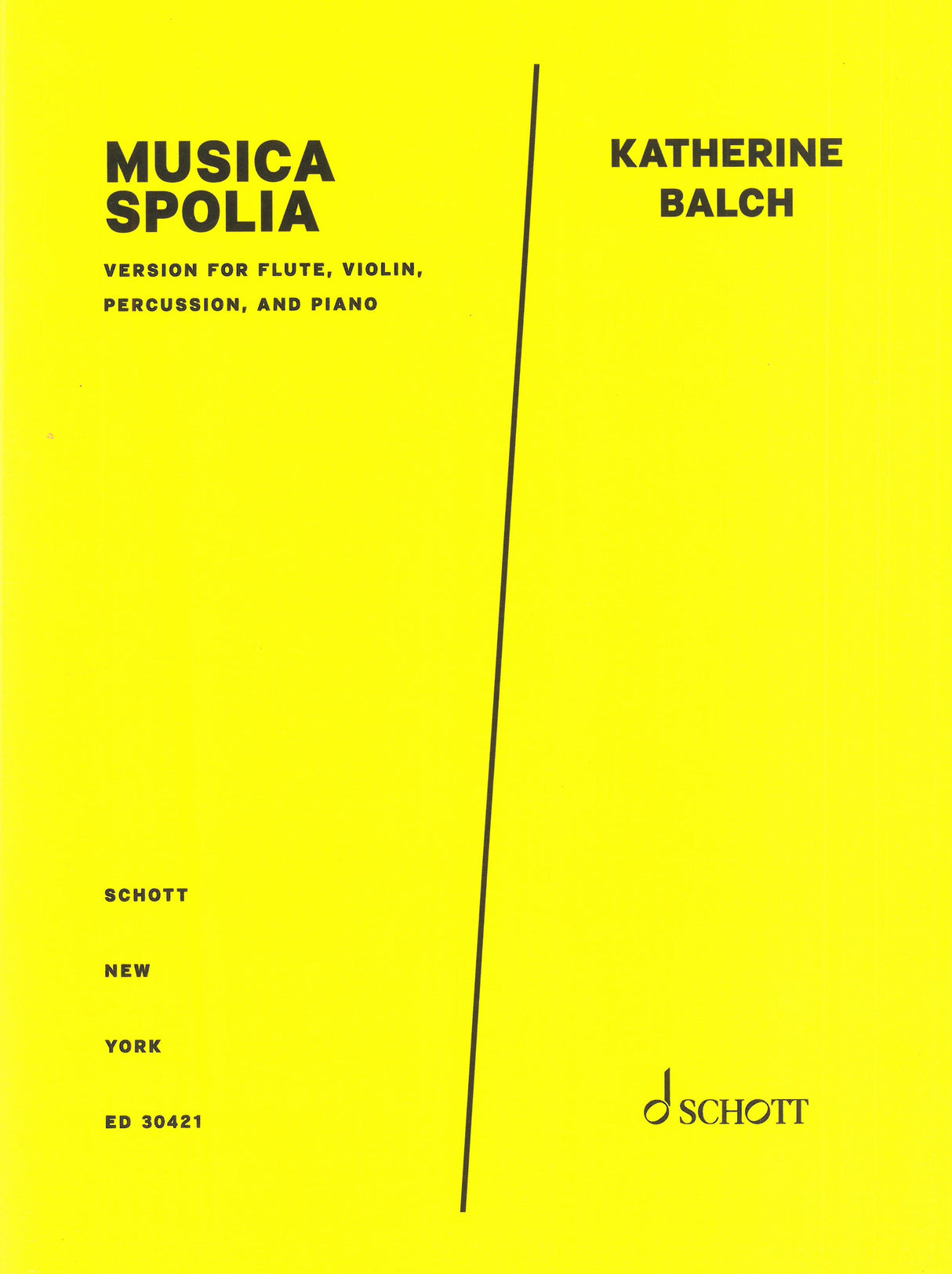 Balch: musica spolia (Version for Flute, Violin, Percussion, and Piano)