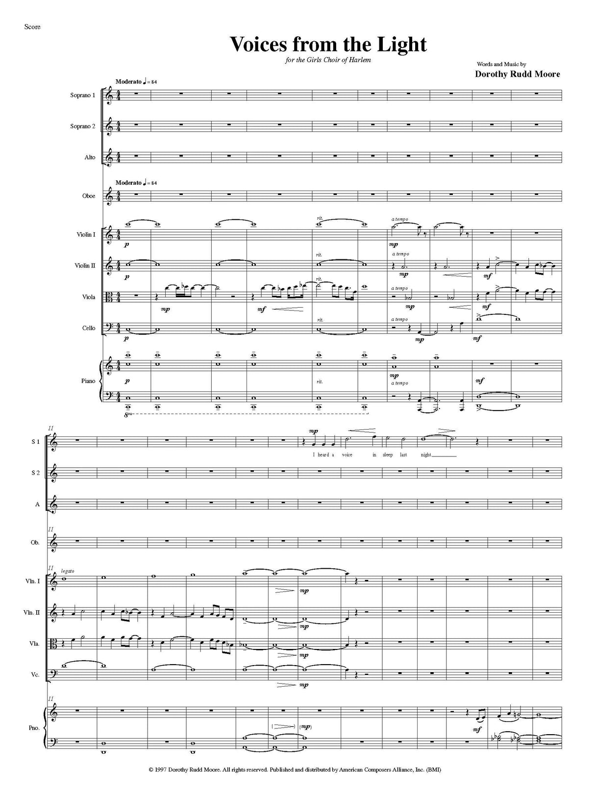 D.R. Moore: Voices from the Light