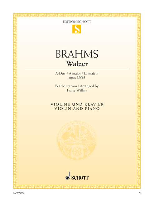 Brahms: Waltz in A Major, Op. 39, No. 15 (arr. for violin & piano)