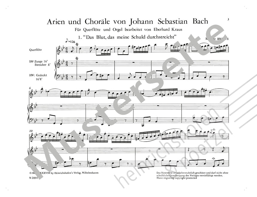 Bach: Arias and Chorales (arr. for flute & organ)