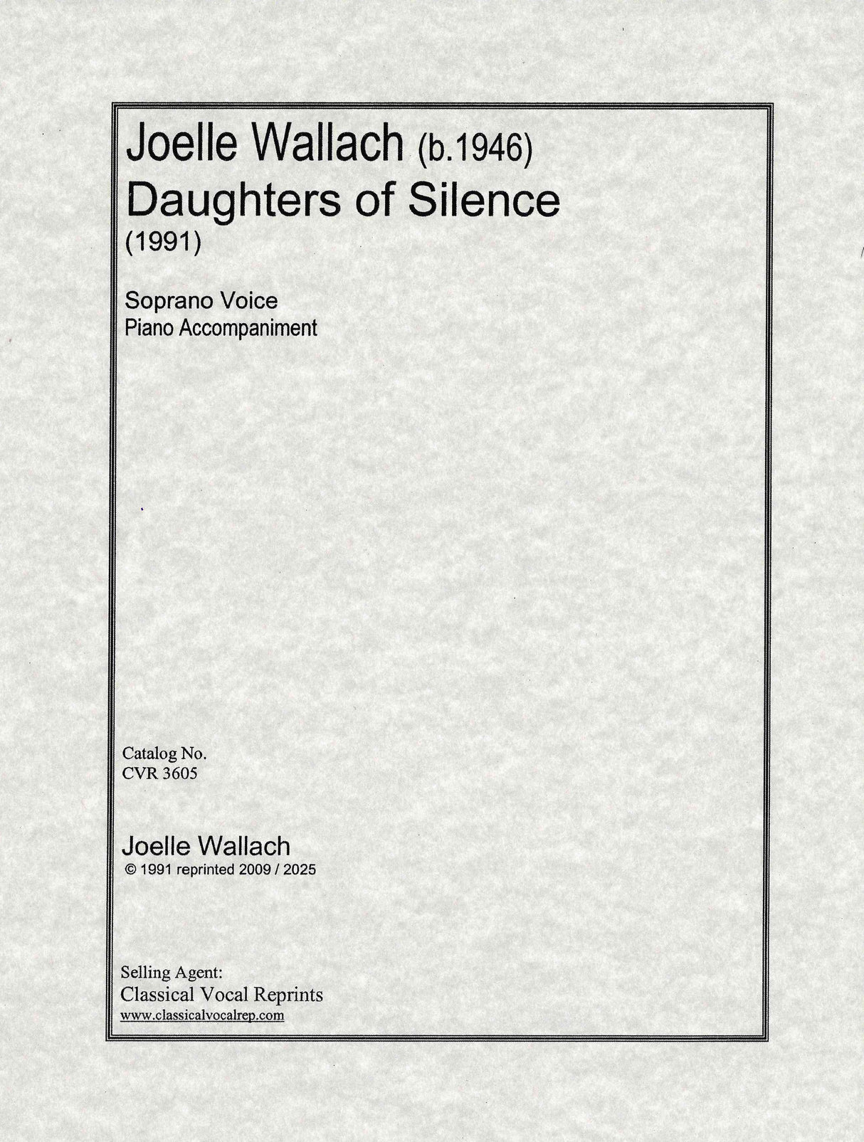 Wallach: Daughters of Silence