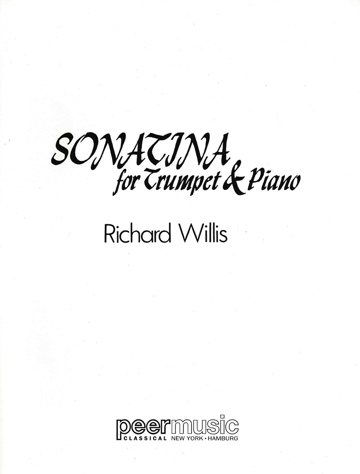Willis: Sonatina for Trumpet & Piano