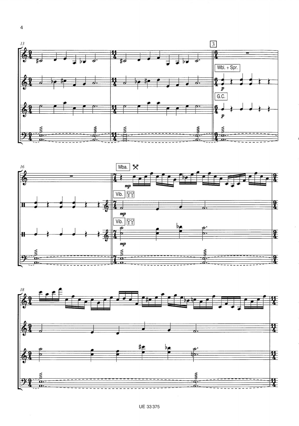 Pärt: Fratres (for 4 percussion players)